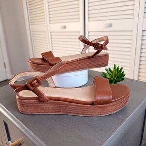 ABLE Larissa Leather Platform Strap Sandal